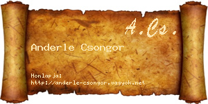 Anderle Csongor névjegykártya